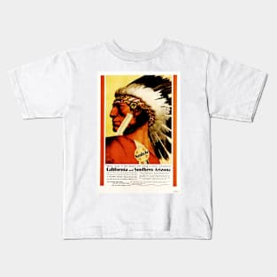 The Chief is Still Chief Natives California & Southern Arizona Santa Fe Vintage Rail Kids T-Shirt